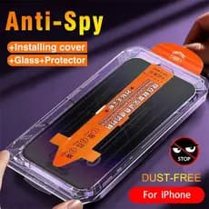 Filme De Vidro Temperado HD Anti-Espião 8K Para iPhone 17 13 11 16 15 14 12 XR XS Max Pro Plus Air Auto Dust Free Instal