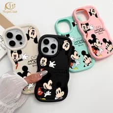 SoftCase Para iPhone 13 12 11 16 17 15 14 Pro Max XR 17Air Macaron Cor Caso De Telefone Móvel Mickey Mouse Mopo