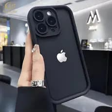 Capa Para iPhone 17 16 15 14 13 12 11 Pro Max Plus Air XR Anti Queda De Metal Logotipo Da Apple Silicone Softcase Mopo