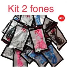Kit 2 / 3 / 5/ Fone de ouvido colorido para Lg Htc samsung,headset com fio e sem microfone, entrada de 3.5mm