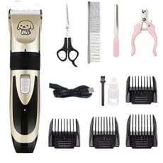 kit De Máquina Para Cuidar De Animais De Estimação + Tesoura + Pente + Lixa Profissional Cães E Gatos Opções 7 11