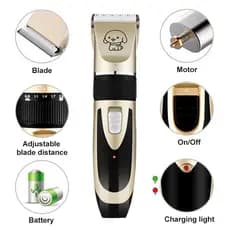 kit De Máquina Para Cuidar De Animais De Estimação + Tesoura + Pente + Lixa Profissional Cães E Gatos Opções 7 11