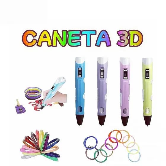 Impressora De Caneta 3D Para Crianças Pintando Desenho 3D DIY Recarga Filamento De Plástico Seguro