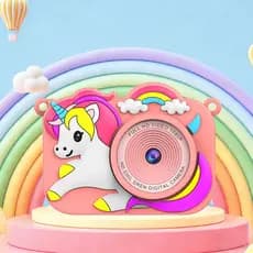 HD Câmera Infantil Mini Recarregável Com Melody Caso Protetor Video Jogos Fotos