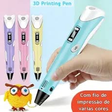 Caneta 3D Imprimir Caneta Imprimir Bonita Simples Garantia Não Quebra Conveniente 4 Cores Disponíveis