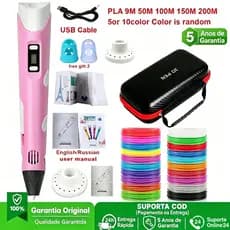 Caneta De Impressão Mágica 3D Grátis 10M DIY PLA Filamento Desenho Brinquedo Presente De Aniversário Criança ABS Tela LC