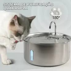 Distribuidor De Água Para Animais De Estimação Em Aço Inoxidável 304-Alimentador Inteligente De Fluxo Automático Cães E