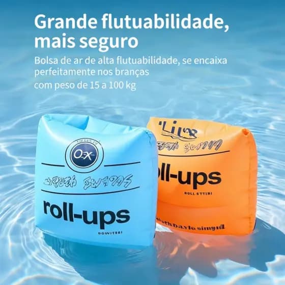Faixas De Braço Infláveis Para Crianças 22cm Rosa Piscina Praia Flutuador
