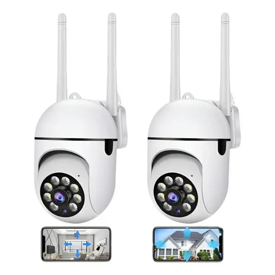 Kit 2 Câmeras De Câmera De Segurança IP Doméstica À Prova D'água 360 ° 2.4 GHz