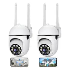 Kit 2 Câmeras De Câmera De Segurança IP Doméstica À Prova D'água 360 ° 2.4 GHz