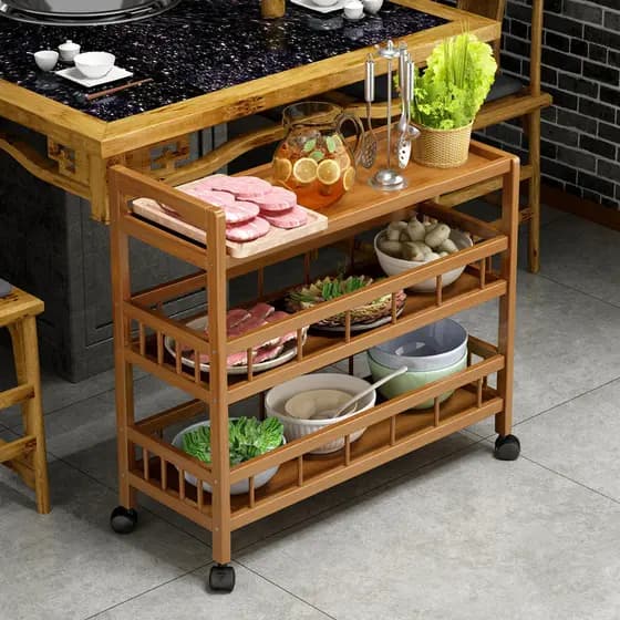 Prateleira de cozinha de chão Multi-camada frutas vegetais rack de parede traseira lacuna armazenamento bancada removíve