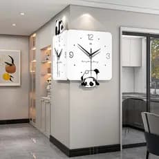 Relógio sala de estar simples decoração doméstica relógio de canto High-End sentido pendurado na parede criativo Panda d