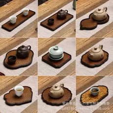 Bandeja de chá de bambu pesado, tapete de macarrão, mesa de fabricação a seco, bandeja pequena Cheng, música Xi, escritó