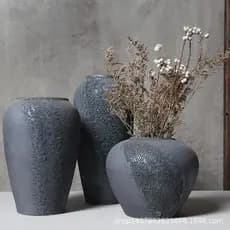 Jingdezhen vaso de cerâmica simulação flor seca arranjo de flores recipiente de flores decoração de mesa de jantar cerâm