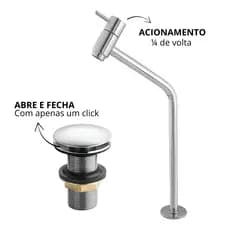 Kit Torneira Link Cromada ABS com Válvula Click – Praticidade e Durabilidade
