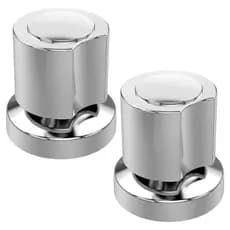 Kit 2 Acabamentos para Registro C40 Deca Cromado em Metal — Ideal para Água Quente e Fria