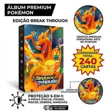 Porta Cartas Pokémon Álbum Colecionador 240 Unidades Premium Pokémon TCG Envio Imediato