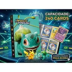 Álbum Pokémon Bulbasaur Porta Cartas TCG 240 Cards Pasta Colecionador Pronta Entrega