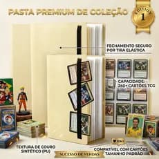Álbum Card Bag Colecionador Premium - Presente Perfeito P/ Fãs Pokémon, K-pop e Futebol - Couro Premium