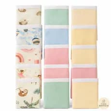 Kit 9 e 15 Pano Boca Bebê Duplo 100% Algodão Malha Super Absorvente Enxoval Infantil Fralda Paninho