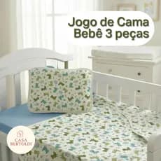 Jogo de lençol Berço Padrão Americano 3 pças Bebê 100% Algodão Estampado