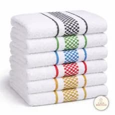 Kit 6 Toalhas de Louças Panos Pratos Limpeza Grande Algodão Felpuda Algodão Multiuso Cozinha 45x70cm