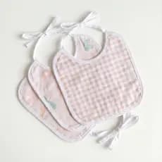 Kit 3 Babador Babadores Bebê Estampados Alimentação Tecido Algodão Menina Menino Verso Permeável
