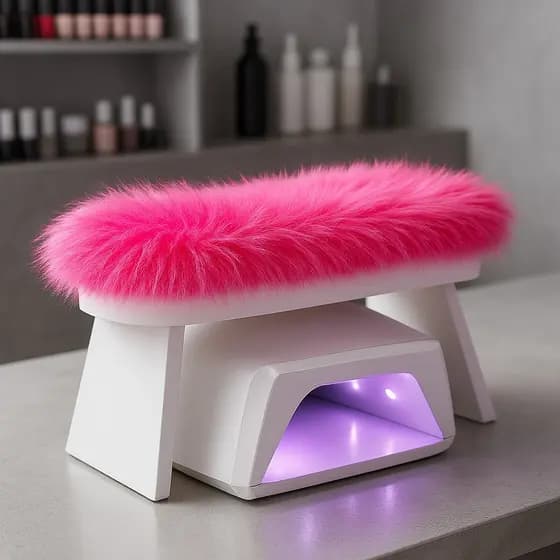 Apoio de Mão Pelúcia Manicure Nail Arte Designer Premium Luxo Elegante