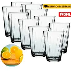 Kit Copos Amazon Nadir de Vidro Cristalino Resistente Drink e Bebidas Bar Desgutação 190ml Multiuso