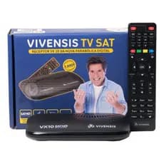Receptor Digital para Tv Vivensis p/ Antena Parabólica Digital Satélite Full HD VX10