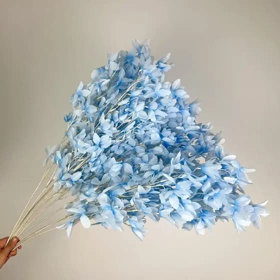 10 a 40 Flor Artificial Ramo Cerejeira Arranjos Decoração Casa Casamento - HS802829 AZUL CLARO