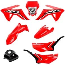 Kit Plástico Roupa Tornado Xr 250 Com Farol Amx Adventure completo com adesivo
