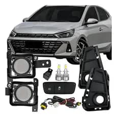 Kit Farol Neblina Milha Hb20 Hatch 2023 2024 Com Super Led