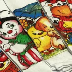 Kit Pano De Prato  Gigante 45x75 Estampado 100% Algodão