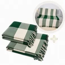 Kit 2 Mantas Para Sofá  210x120  Capa Protetora 100% Algodão Decoração