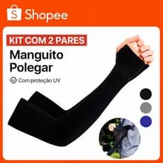 Kit 1 ou 2 Pares Manguito Proteção Solar UV Fina Braço Seda Masculina Feminina Respirável 40cm