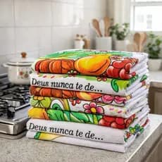Kit 05 e 10 Panos De Prato Grande 75 cm x 45 cm 100% Algodão