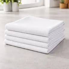Kit Pano de Chão Grande 100% Algodão  Branco Alvejado Saco Duplo