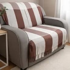 Kit 2 Mantas Para Sofá Cama 210x120 Decorativas 100% Algodão Capa Protetora