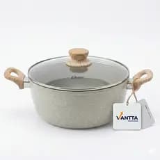 Caçarola Com Tampa Vidro 2,7l Ceramica Marble Edition Oster Cor Cinza-claro - Dupla camada cerâmica