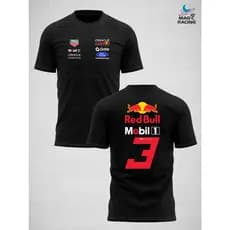 Camisa Dry-fit F1 Novo Número Max Verstappen #3 Red Bull 2026 Tecido Leve Esporte - Coleção Magic Racing
