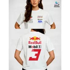 Camiseta F1 Novo número Verstappen #3 Red Bull 2026 100% Algodão unissex - Coleção Magic car