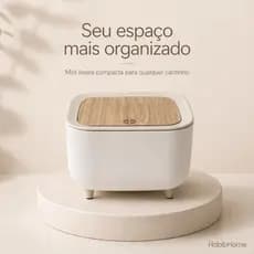 Mini Lixeira Premium com Tampa | Compacta e Elegante para Mesa, Banheiro ou Escritório