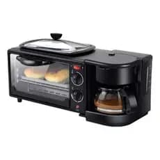 Forno + Cafeteira + Grill 3 em 1 YONSA 1360W – Máquina Multifuncional Café da Manhã Premium 110v