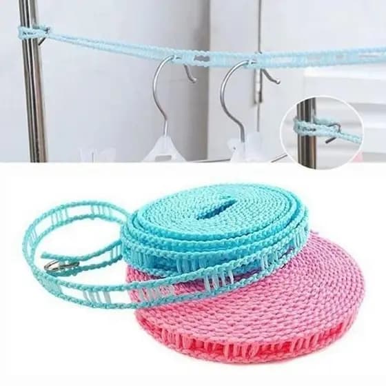 Corda de varal nylon 10M antiderrapante para cabides tamanho ajustável metros fácil instalação gancho