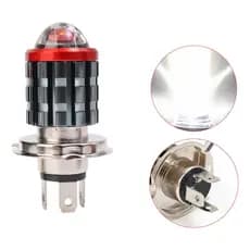 Farol LED H4 para Motocicleta – Lâmpada Super Branca 12V Alto Brilho