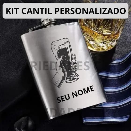 Kit Cantil Personalizado a Laser Nome Time Lembrancinha Natal Corporativo Padrinhos