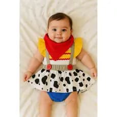 FANTASIA TOY STORY JESSIE ROMPER MACACÃO WOODY MESVERSÁRIO COWBOY FESTA INFANTIL, ROUPA DE BEBÊ  BODY TEMÁTICA
