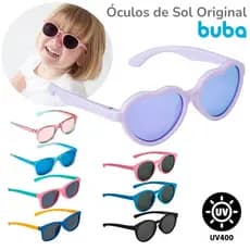 Óculos de Sol Buba Bebê Infantil Marca Original Armação Flexível Não Quebra Acompanha Estojo e Lenço para Limpeza