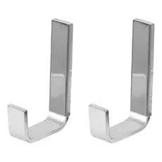 Kit 2 Porta Toalha Rosto Inox Cabide Para Toalha De Banheiro
